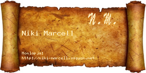 Niki Marcell névjegykártya