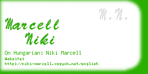 marcell niki business card